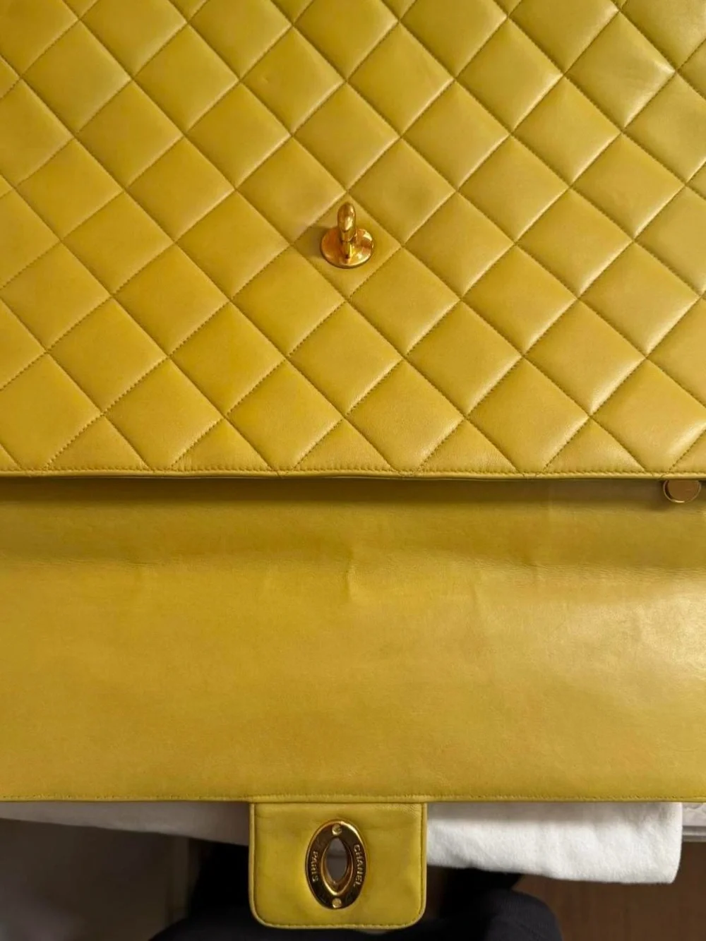 Vintage RARE CHANEL Quilted Top-Handle Briefcase